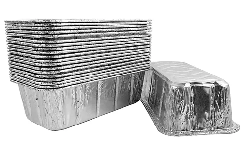 Miniatura 4 de Handi-Foil Molde de pan de papel de aluminio de 2 libras con tapa de cúpula resistente Hfa #316 (paquete de 50)