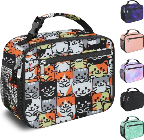 Miniatura 9 de Lonchera para niños y niñas, bolsa de almuerzo aislada duradera, lonchera para niños, bolsa de almuerzo para la escuela, azul oscuro