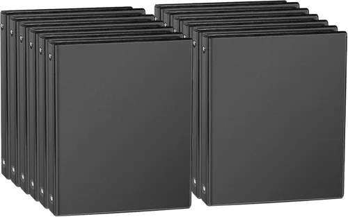 Miniatura 28 de CIXILDTS Carpeta de anillos redondos de 1 pulgada, carpeta estándar de 3 anillos para papel tamaño carta, carpetas de vista de presentación