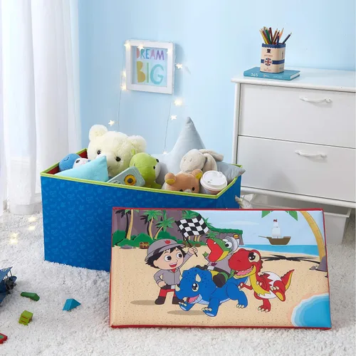 Miniatura 2 de Ryan's World - Banco plegable de almacenamiento de juguetes y otomana, 14.5 pulgadas de alto x 14.5 pulgadas de profundidad x 25 pulgadas de largo
