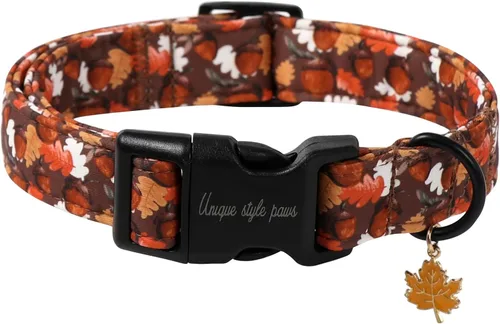 Miniatura 61 de Unique style paws - Collar para perro con hebilla de metal, naranja, duradero, lindo collar para perros pequeños, medianos y grandes