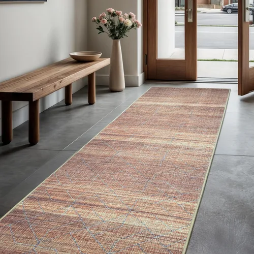Miniatura 77 de GLN Rugs Bohemian Collection - Alfombra de felpilla lavable a máquina, bohemio vintage, antideslizante, alfombra de felpilla de pelo bajo, alfombra