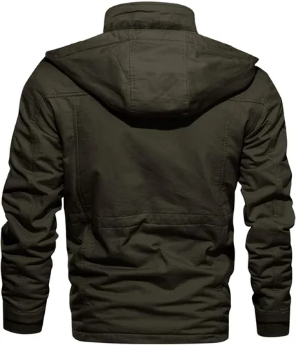 Miniatura 2 de CRYSULLY - Abrigo de invierno con capucha extraíble para hombre