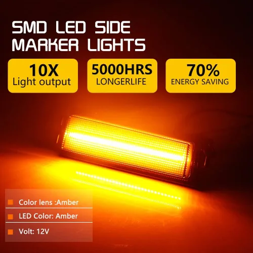 Miniatura 3 de Compatible con 1981 1982 1983 1984 1985 1986 1987 1988 Chevy Monte Carlo SS luces de señal de marcador de parachoques lateral ámbar Led lente Lente