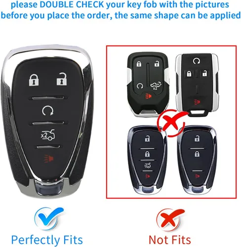 Miniatura 2 de MILD EAST Funda para llavero Chevy, funda de 5 botones para Chevrolet Equinox Malibu Trailblazer Traverse Volt Bolt 2020 2019 2018 2017 2016, azul