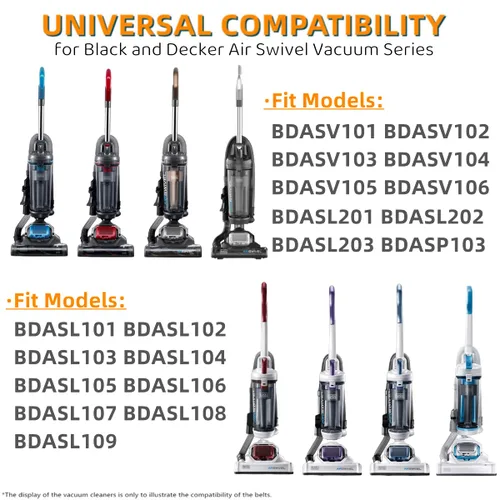 Miniatura 3 de JEDELEOS Correas de repuesto para modelos de vacío giratorios de aire Black and Decker BDASV101 BDASV102 BDASV103 BDASV104 BDASL201 BDASL202