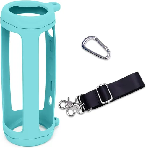 Miniatura 11 de LTGEM - Funda de silicona compatible con JBL FLIP 5 Altavoz Bluetooth portátil impermeable, carcasa rígida, bolsa de almacenamiento de transporte