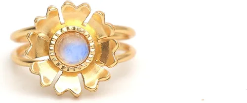 Miniatura 29 de Gempires - Anillos de piedra natural para mujer, ligeros, de cristal, hechos a mano, hipoalergénicos, chapados en oro, para uso diario, regalos