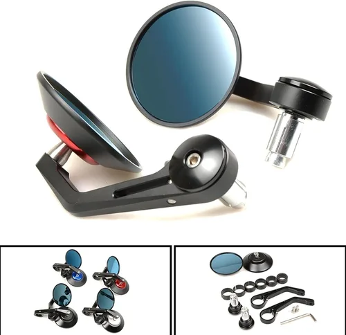 Miniatura 5 de Espejos laterales universales de 7/8 pulgadas para motocicleta Kawasaki VERSYS 1000 para Vulcan/S 650cc Z800 Z 1000SX para Honda Cb500x (color rojo)