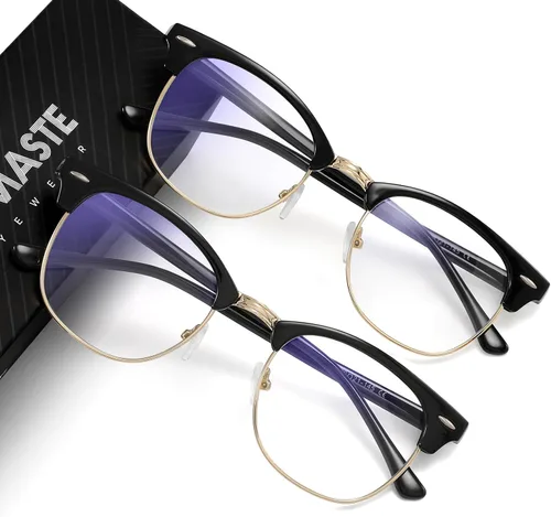 Miniatura 12 de Gafas de Luz Azul para Mujer/Hombre Gafas de Computadora de Luz Azul para Mujeres/Hombres A04-cristal marco plateado