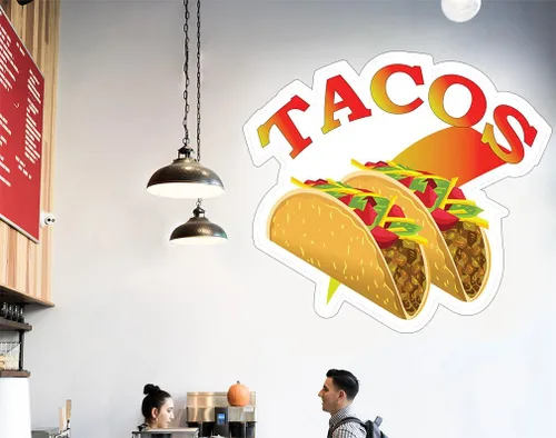 Miniatura 5 de Calcomanías personalizadas para camiones de alimentos Tacos, guacamole y carne de res, letrero de concesión de concesión de alimentos y bebidas, 10