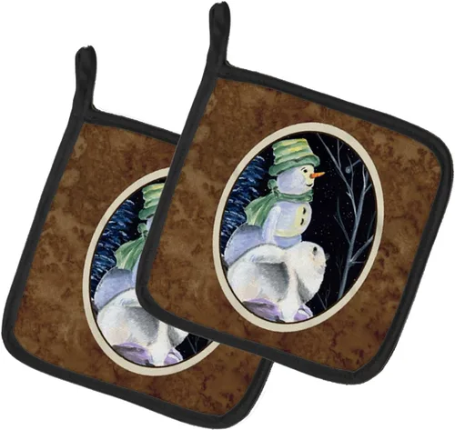 Miniatura 75 de Caroline's Treasures SS8617PTHD - Juego de soportes para ollas de cocina resistentes al calor, almohadillas calientes para horno para cocinar, Husky