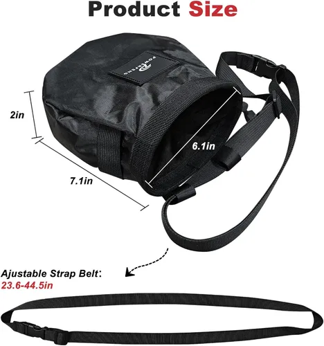 Miniatura 7 de Bolsa de tiza para escalada en roca y bouldering: bolsa de tiza para interiores y exteriores, para hombres y mujeres, equipo y accesorios de escalada