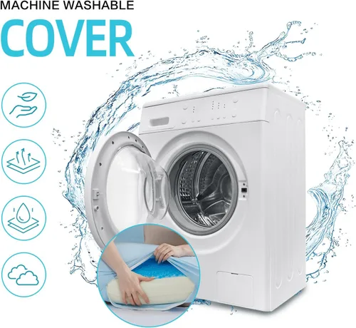 Miniatura 7 de SAPHREAS Almohada de espuma viscoelástica refrescante de gel para dormir de lado, espalda y boca abajo para dormir, almohada de cama fresca