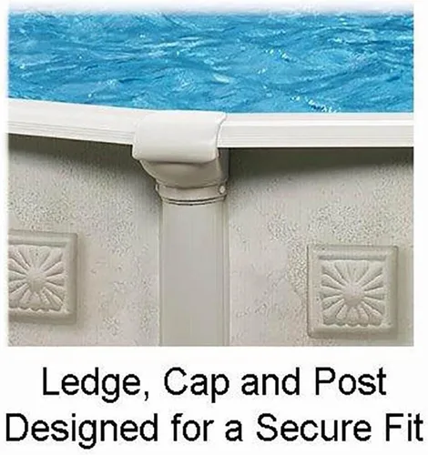 Miniatura 23 de Aquarian - Piscina para exteriores con marco de acero por encima del nivel del suelo, redonda, 24 x 52 pulgadas, veneciana Veneciano
