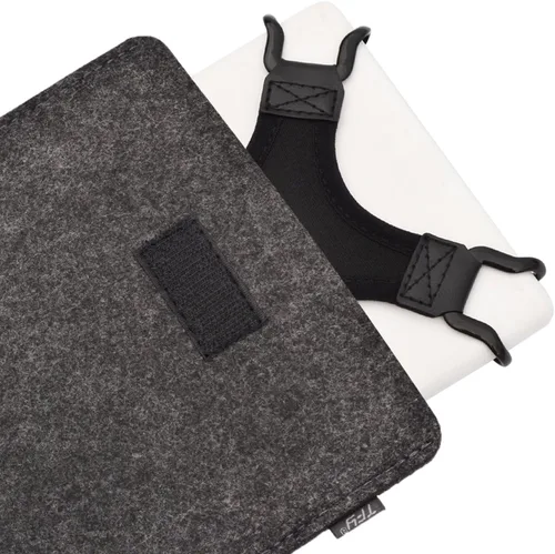Miniatura 3 de TFY Bolsa protectora de transporte (gris oscuro), además de soporte para correa de mano para tabletas y lectores electrónicos de 6 pulgadas