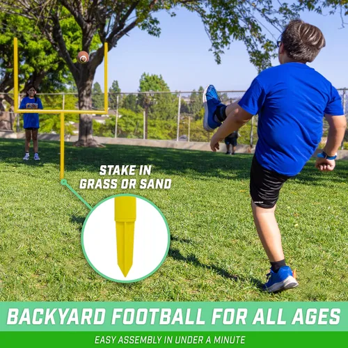 Miniatura 3 de GoSports Poste de Portería de Fútbol Americano - Juego de Fútbol Americano para Patio Trasero de 6 u 8 Pies