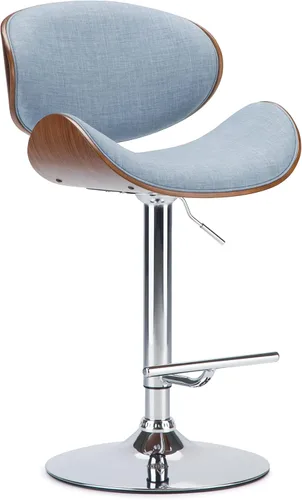 Miniatura 17 de SIMPLIHOME Marana - Taburete de bar giratorio ajustable, altura del asiento de 37 a 45 pulgadas, taburete tapizado en piel sintética vegana negra