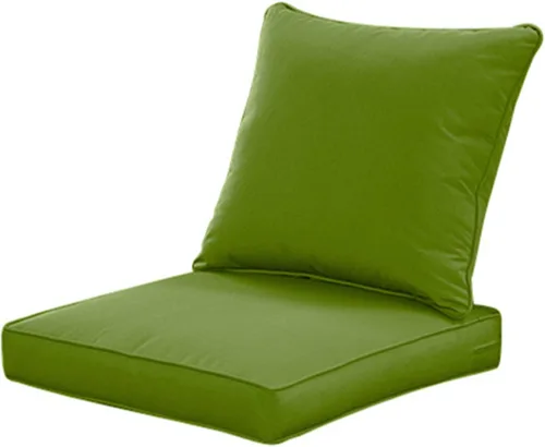 Miniatura 18 de QILLOWAY Juego de cojines de poliéster para sillas de exterior, cojines de exterior para muebles de patio, todo tipo de clima. Gris carbón/negro