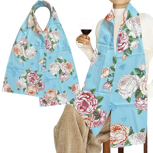 Miniatura 8 de Baberos para adultos, bufanda para mujeres que comen, alternativa digna al babero para adultos mayores reutilizables, para adultos mayores, lavable