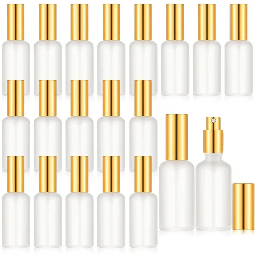 Miniatura 15 de Roshtia 30 Pcs 0.33 oz/ 10 ml Beech Wood Color Glass Spray Bottle Refillable Perfume Atomizer Clear Decorative Empty Bottles with Fine Mist Sprayer