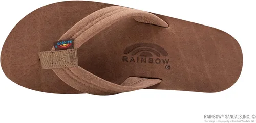Miniatura 3 de Rainbow - Sandalias de cuero para hombre, doble capa con arco y banda ancha