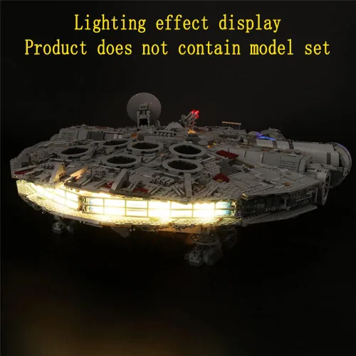 Miniatura 8 de GEAMENT Kit de luces LED compatible con Lego 75192 UCS Ultimate Millennium Falcon (juego de modelos no incluidos)