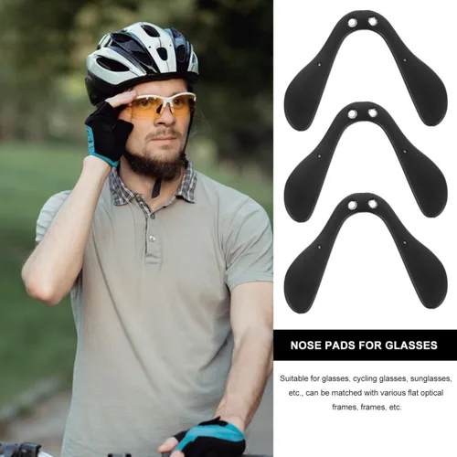 Miniatura 2 de Beavorty 3 unids almohadillas de gafas de silicona marco puente pad soporta reemplazo anti-caída gafas herramienta de fijación para ciclismo