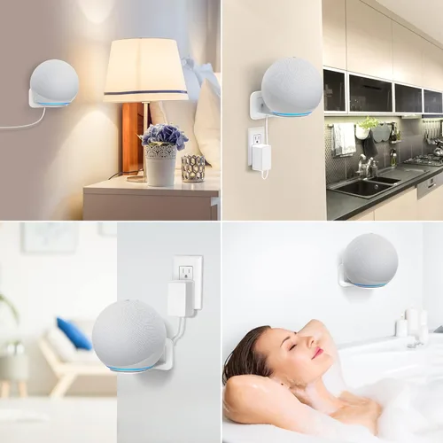 Miniatura 6 de HomeMount Soporte de pared de metal para Google Nest Mini y 4ª generación, soporte de pared para altavoz con gestión de cables para ocultar cables