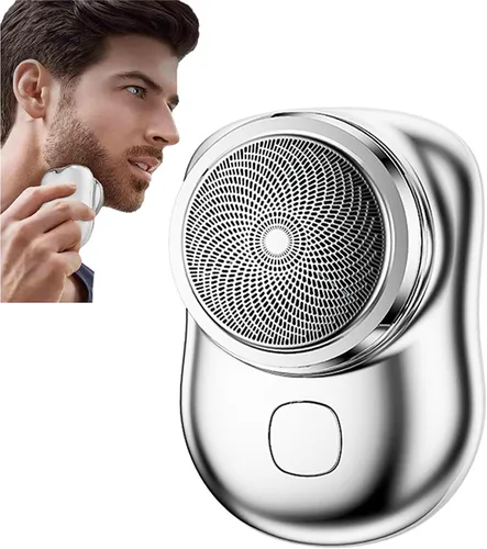 Miniatura 8 de Zao Mini afeitadora para hombre 2023, afeitadora Zao, miniafeitado, maquinilla de afeitar eléctrica Zao para hombres, uso con un solo botón adecuada