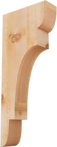 Miniatura 92 de Ekena Millwork COR04X12X12NEB00RWR 4 pulgadas de ancho x 12 pulgadas de profundidad x 12 pulgadas de alto New Brighton Rough Sawn Corbel, cedro rojo