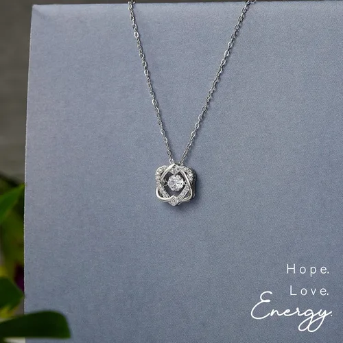 Miniatura 2 de Collar de plata de ley con 2 corazones entrelazados, regalo de madrina femenina para ahijada, bautismo, primera confirmación, Pascua, graduación