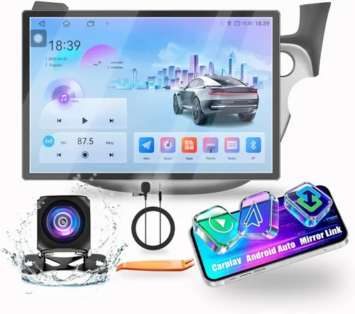 Miniatura 10 de Para Honda Fit Jazz 2009-2014 LHD Octa Core 4G+64G CarPlay Android Navegación Automática Estéreo GPS Radio Reverse Cámara Pantalla 13.1 "QLED