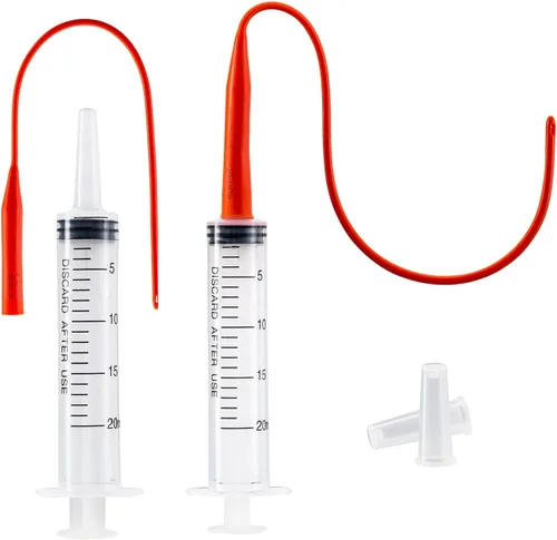 Miniatura 7 de REDDOUDOU Catéter de succión con extractor de moco estéril para cachorros recién nacidos, kit de alimentación de tubo de 8 FR rojo con jeringas