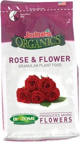 Miniatura 5 de Jobe's Organics 09226NA - Alimento granular para plantas, frutas y cítricos, 4 libras, Brown & Jobe's 09426 Granular Plant Food Flower & Rose, 4