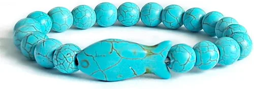 Miniatura 7 de Pulseras de turquesa para mujer, pulsera de gema de energía equilibrada, pulsera unisex, pulsera de yoga azul, pulsera de chakras para mujer, regalo
