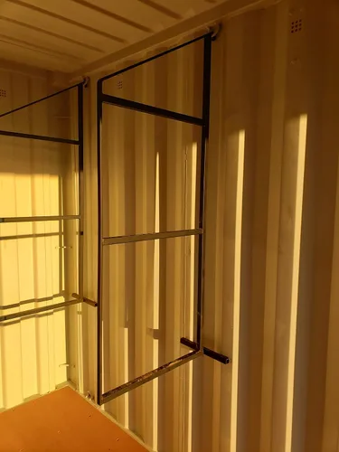 Miniatura 4 de Generic Soportes de estantería de acero negro resistente de 2 niveles, se venden en pares