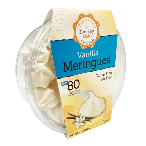 Miniatura 9 de Krunchy Melts Galletas originales de merengue Sabor vainilla de Halloween Solo 90 calorías por porción Sin grasa, sin gluten, sin lácteos