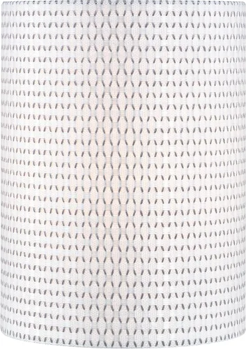 Miniatura 2 de Aspen Creative 31615 Pantalla de lámpara con forma de tambor de transición (cilindro) en forma de araña en jacquard blanco y gris, 8 pulgadas