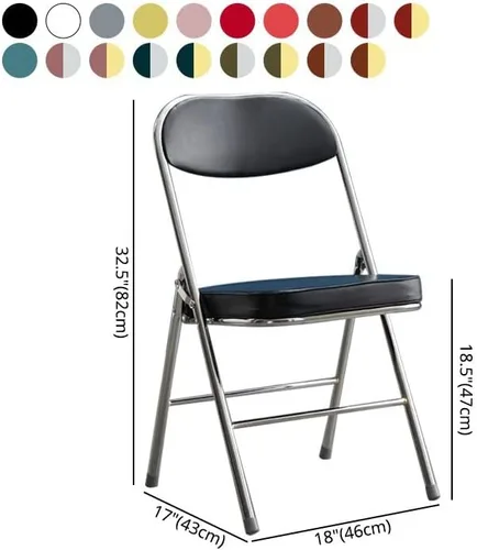 Miniatura 2 de Sillas de comedor modernas, silla auxiliar tapizada para el hogar, con acabado mate, silla de comedor plegable con respaldo abierto, silla sin