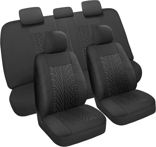 Miniatura 21 de VarCozy Fundas para Asientos de Coche Par Delantero, Fundas Universales de Tela para Asientos Delanteros de Coche, Fundas de Asiento Transpirables