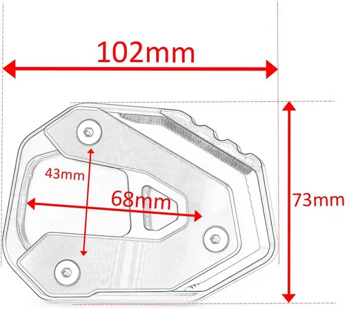 Miniatura 7 de Zapato de pie de cabra para X-ADV 750 2021-2024 Motocycle CNC Kickstand Soporte lateral Ampliar almohadilla de extensión X-ADV 750 inferior 2023