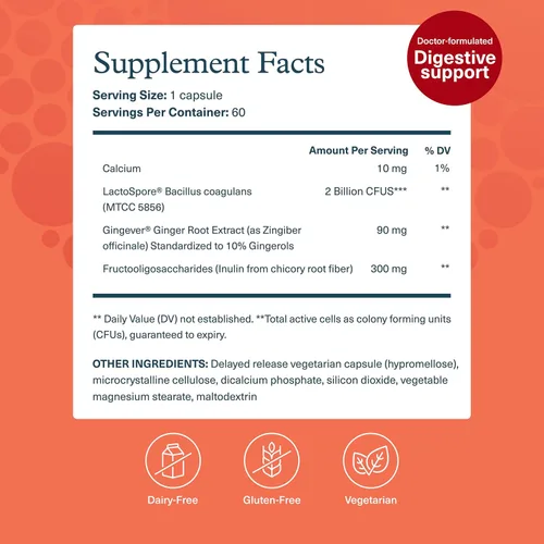 Miniatura 2 de Youtheory 2X Action Probiotic - 60 cápsulas (suministro para 60 días) - Soporte GLP-1 para comodidad intestinal y salud inmunológica* - Fibra