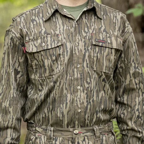 Miniatura 4 de Mossy Oak Men's Long Sleeve Camo Hunting Shirts Cotton Mill