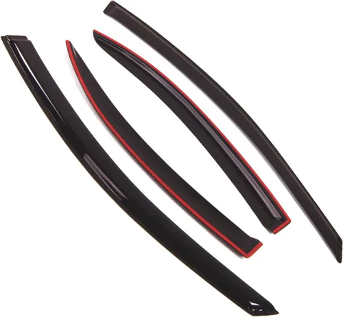 Miniatura 2 de Visor de ventana compatible con Chrysler Sebring 2001-2006, DGWV2-097S, deflector de montaje exterior, protector de lluvia, humo oscuro, juego de 4