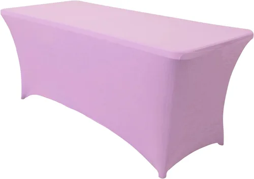 Miniatura 87 de Obstal Funda de mesa de elastano elástica de 4 pies para mesas plegables estándar, paquete de 2 manteles rectangulares universales ajustables