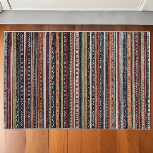 Miniatura 10 de Alfombras de área 9x12 para sala de estar: Alfombra oriental lavable de 108 pies cuadrados para dormitorio - Alfombra de pelo bajo ultra delgada