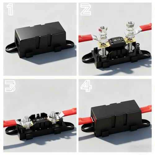 Miniatura 4 de Fusible MEGA/AMG 70A, certificación UL, montaje de perno de alta corriente automotriz de 70 amperios para automóviles, remolques, camiones