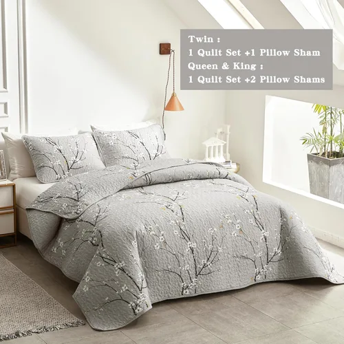 Miniatura 5 de UOZZI BEDDING - Juego de edredón reversible de 3 piezas de microfibra suave, tamaño Queen matrimonial 88 x 88 pulgadas, para todas las estaciones