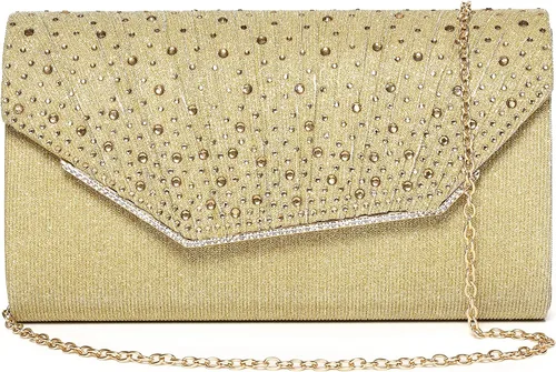 Miniatura 2 de DETARA Bolsos de noche para mujer, con lentejuelas y purpurina para mujer, bolso de mano brillante, bolso formal para boda, fiesta, baile